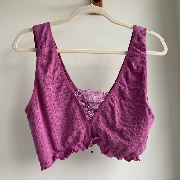 Anthropologie Other - Anthropologie lace lettuce hem bralette